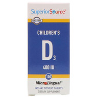 <img alt="Superior Source, Childrens D3, 400 IU, 100 MicroLingual Instant Dissolve Tablets" title="Superior Source, Childrens D3, 400 IU, 100 MicroLingual Instant Dissolve Tablets,076635910502"