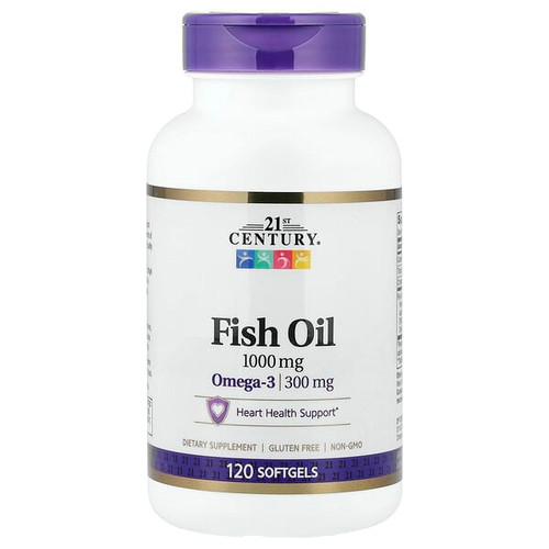 <img alt="21st Century, Fish Oil, 1,000 mg, 120 Softgels" title="21st Century, Fish Oil, 1,000 mg, 120 Softgels,740985228722"