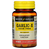 <img alt="Mason Natural, Garlic X, Odor Free, 100 Tablets" title="Mason Natural, Garlic X, Odor Free, 100 Tablets,311845123510"