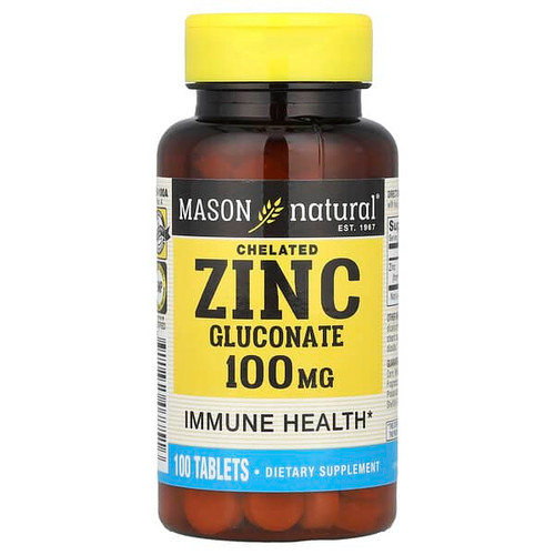 <img alt="Mason Natural, Chelated Zinc Gluconate , 100 mg, 100 Tablets" title="Mason Natural, Chelated Zinc Gluconate , 100 mg, 100 Tablets,311845077516"