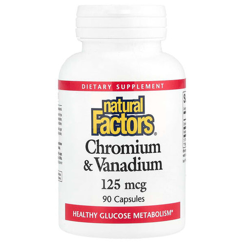 <img alt="Natural Factors, Chromium & Vanadium, 125 mcg, 90 Capsules" title="Natural Factors, Chromium & Vanadium, 125 mcg, 90 Capsules,068958016351"
