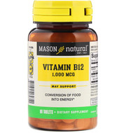 Mason Natural, Vitamin B12, 1000 mcg, 60 Tablets