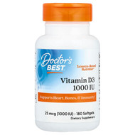 <img alt="Doctors Best, Vitamin D3, 25 mcg (1,000 IU), 180 Softgels" title="Doctors Best, Vitamin D3, 25 mcg (1,000 IU), 180 Softgels,753950002098"