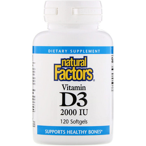 <img alt="Natural Factors, Vitamin D3, 2000 IU, 120 Softgels" title="Natural Factors, Vitamin D3, 2000 IU, 120 Softgels,068958010533"