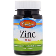 <img alt="Carlson Labs, Zinc, 15 mg, 100 Tablets" title="Carlson Labs, Zinc, 15 mg, 100 Tablets,088395053115"