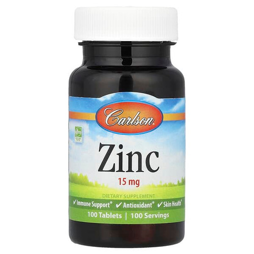 <img alt="Carlson, Zinc, 15 mg, 100 Tablets" title="Carlson, Zinc, 15 mg, 100 Tablets,088395053115"