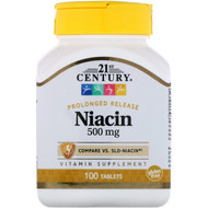 <img alt="21st Century, Niacin, Prolonged Release, 500 mg, 100 Tablets" title="21st Century, Niacin, Prolonged Release, 500 mg, 100 Tablets,740985274743"
