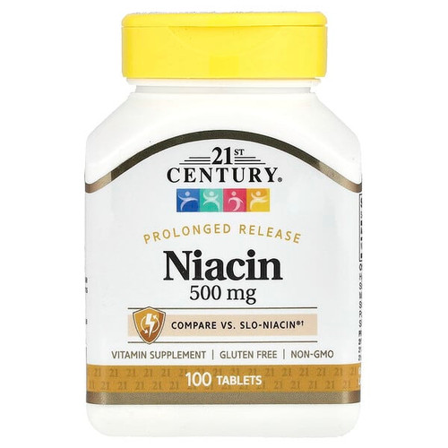 <img alt="21st Century, Prolonged Release Niacin, 500 mg, 100 Tablets" title="21st Century, Prolonged Release Niacin, 500 mg, 100 Tablets,740985274743"