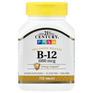 <img alt="21st Century, B-12, Prolonged Release, 1,000 mcg, 110 Tablets" title="21st Century, B-12, Prolonged Release, 1,000 mcg, 110 Tablets,740985211045"