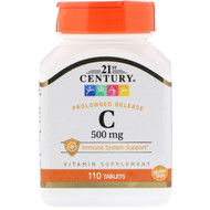 <img alt="21st Century, Vitamin C, Prolonged Release, 500 mg, 110 Tablets" title="21st Century, Vitamin C, Prolonged Release, 500 mg, 110 Tablets,740985211908"