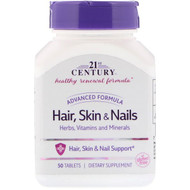 <img alt="21st Century, Hair, Skin & Nails, Advanced Formula, 50 Tablets" title="21st Century, Hair, Skin & Nails, Advanced Formula, 50 Tablets,740985214343"