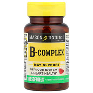 <img alt="Mason Natural, B-Complex, 100 Softgels" title="Mason Natural, B-Complex, 100 Softgels,311845060112"