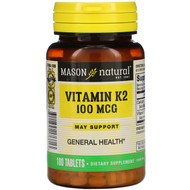 <img alt="Mason Natural, Vitamin K2, 100 mcg, 100 Tablets" title="Mason Natural, Vitamin K2, 100 mcg, 100 Tablets,311845176813"