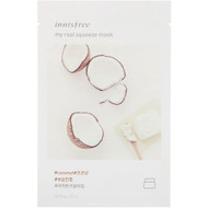 3 PACK of Innisfree, My Real Squeeze Mask, Coconut, 1 Sheet, 0.67 fl oz (20 ml)