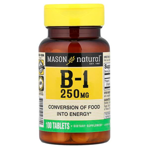 <img alt="Mason Natural, Vitamin B-1, 250 mg, 100 Tablets" title="Mason Natural, Vitamin B-1, 250 mg, 100 Tablets,311845056610"
