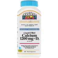 <img alt="21st Century, Liquid Filled Calcium 1200 mg + D3, 90 Softgels" title="21st Century, Liquid Filled Calcium 1200 mg + D3, 90 Softgels,740985226537"