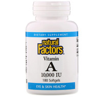 <img alt="Natural Factors, Vitamin A, 10,000 IU, 180 Softgels" title="Natural Factors, Vitamin A, 10,000 IU, 180 Softgels,068958010410"
