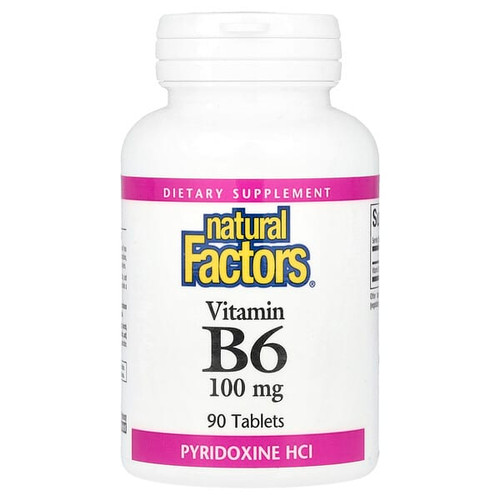 <img alt="Natural Factors, Vitamin B6, 100 mg, 90 Tablets" title="Natural Factors, Vitamin B6, 100 mg, 90 Tablets,068958012315"