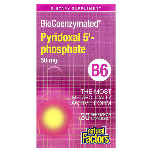 <img alt="Natural Factors, BioCoenzymated, B6, Pyridoxal 5-Phosphate, 50 mg, 30 Vegetarian Capsules" title="Natural Factors, BioCoenzymated, B6, Pyridoxal 5-Phosphate, 50 mg, 30 Vegetarian Capsules,068958012520"
