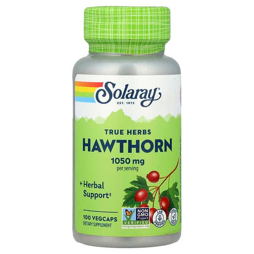 <img alt="Solaray, True Herbs, Hawthorn, 100 VegCaps (525 mg per Capsule)" title="Solaray, True Herbs, Hawthorn, 100 VegCaps (525 mg per Capsule),076280013405"