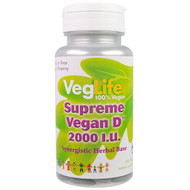<img alt="VegLife, Supreme Vegan D, 2000 I.U., 100 Tablets" title="VegLife, Supreme Vegan D, 2000 I.U., 100 Tablets,076280870312"