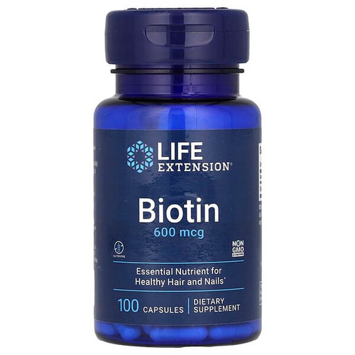 <img alt="Life Extension, Biotin, 600 mcg, 100 Capsules" title="Life Extension, Biotin, 600 mcg, 100 Capsules,737870102106"