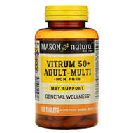 <img alt="Mason Natural, Vitrum 50+ Multi-Vitamin, Iron-Free, 100 Tablets" title="Mason Natural, Vitrum 50+ Multi-Vitamin, Iron-Free, 100 Tablets,311845159717"