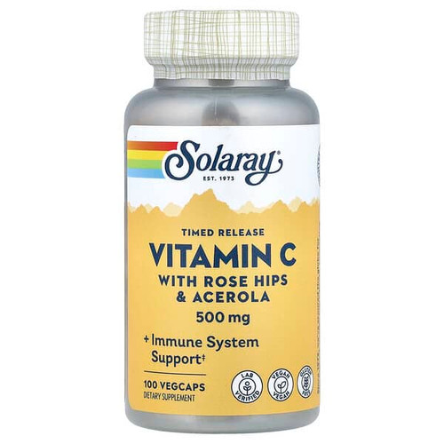 <img alt="Solaray, Timed Release, Vitamin C With Rose Hips & Acerola, 500 mg, 100 VegCaps" title="Solaray, Timed Release, Vitamin C With Rose Hips & Acerola, 500 mg, 100 VegCaps,076280044003"