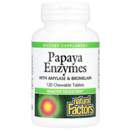 <img alt="Natural Factors, Papaya Enzymes with Amylase & Bromelain, 120 Chewable Tablets" title="Natural Factors, Papaya Enzymes with Amylase & Bromelain, 120 Chewable Tablets,068958017495"
