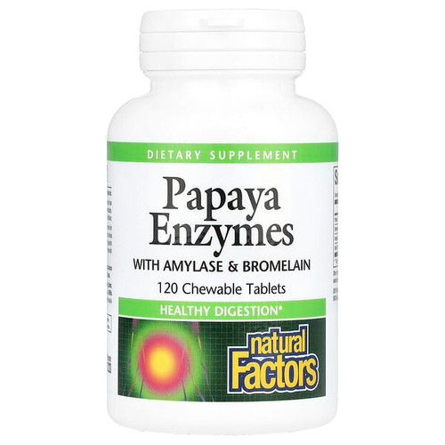 <img alt="Natural Factors, Papaya Enzymes with Amylase & Bromelain, 120 Chewable Tablets" title="Natural Factors, Papaya Enzymes with Amylase & Bromelain, 120 Chewable Tablets,068958017495"
