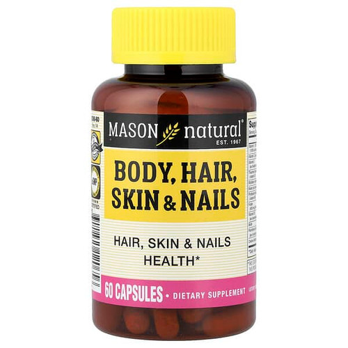 <img alt="Mason Natural, Body, Hair, Skin & Nails, 60 Capsules" title="Mason Natural, Body, Hair, Skin & Nails, 60 Capsules,311845120656"