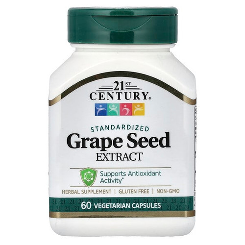 <img alt="21st Century, Grape Seed Extract, Standardized, 60 Vegetarian Capsules (50 mg per Capsule)" title="21st Century, Grape Seed Extract, Standardized, 60 Vegetarian Capsules (50 mg per Capsule),740985213780"