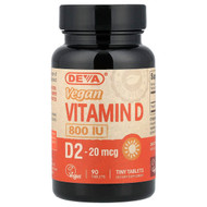 <img alt="Deva, Vegan Vitamin D2, 20 mcg (800 IU), 90 Tablets" title="Deva, Vegan Vitamin D2, 20 mcg (800 IU), 90 Tablets,895634000270"
