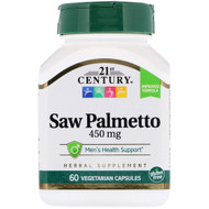 <img alt="21st Century, Saw Palmetto, 450 mg, 60 Vegetarian Capsules" title="21st Century, Saw Palmetto, 450 mg, 60 Vegetarian Capsules,740985212288"