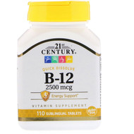<img alt="21st Century, B-12, 2,500 mcg, 110 Sublingual Tablets" title="21st Century, B-12, 2,500 mcg, 110 Sublingual Tablets,740985271124"