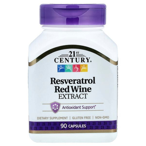 <img alt="21st Century, Resveratrol Red Wine Extract, 90 Capsules" title="21st Century, Resveratrol Red Wine Extract, 90 Capsules,740985272855"