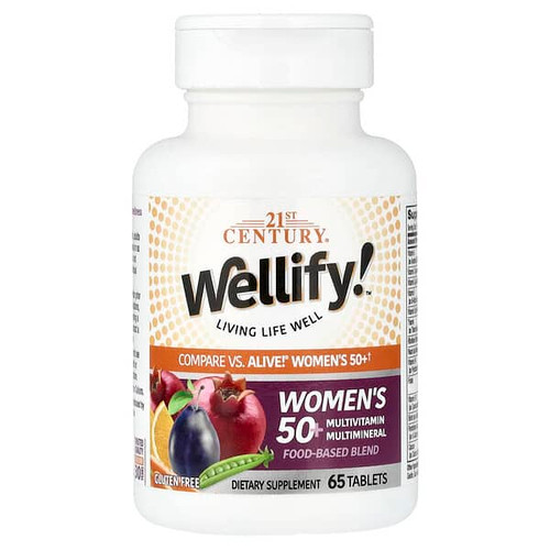 <img alt="21st Century, Wellify, Womens 50+ Multivitamin Multimineral, 65 Tablets" title="21st Century, Wellify, Womens 50+ Multivitamin Multimineral, 65 Tablets,740985224601"