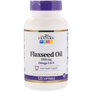 <img alt="21st Century, Flaxseed Oil, 1000 mg, 120 Softgels" title="21st Century, Flaxseed Oil, 1000 mg, 120 Softgels,740985228715"