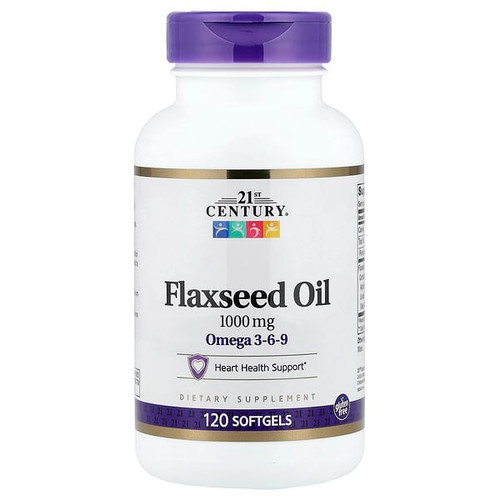 <img alt="21st Century, Flaxseed Oil, 1,000 mg, 120 Softgels" title="21st Century, Flaxseed Oil, 1,000 mg, 120 Softgels,740985228715"