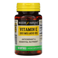 <img alt="Mason Natural, Vitamin E, 400 IU, 100 Softgels" title="Mason Natural, Vitamin E, 400 IU, 100 Softgels,311845050519"