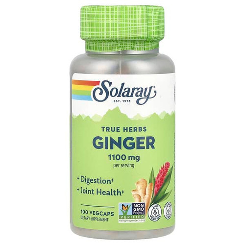 <img alt="Solaray, True Herbs, Ginger, 100 VegCaps (550 mg per Capsule)" title="Solaray, True Herbs, Ginger, 100 VegCaps (550 mg per Capsule),076280013009"