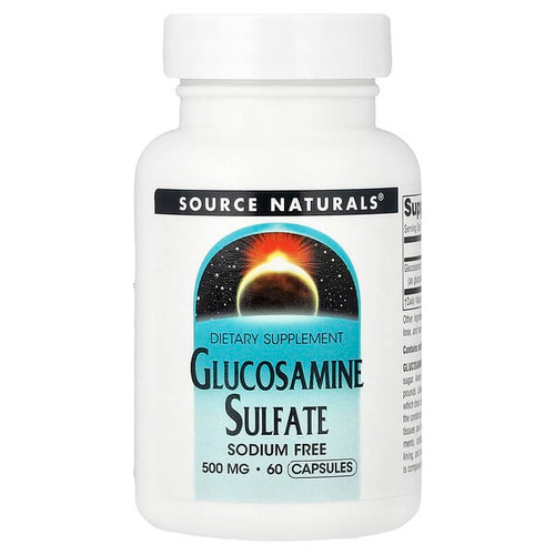 <img alt="Source Naturals, Glucosamine Sulfate, Sodium Free, 500 mg, 60 Capsules" title="Source Naturals, Glucosamine Sulfate, Sodium Free, 500 mg, 60 Capsules,021078015901"