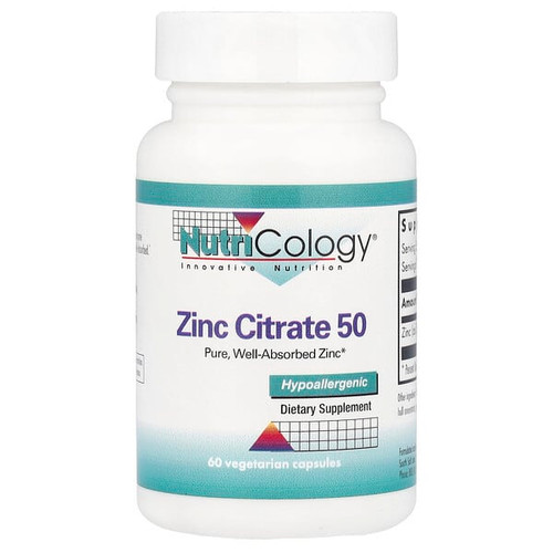 <img alt="Nutricology, Zinc Citrate 50, 50 mg , 60 Vegetarian Capsules" title="Nutricology, Zinc Citrate 50, 50 mg , 60 Vegetarian Capsules,713947502901"