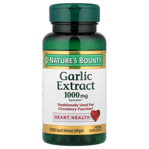 <img alt="Natures Bounty, Garlic Extract, 1,000 mg, 100 Rapid Release Softgels" title="Natures Bounty, Garlic Extract, 1,000 mg, 100 Rapid Release Softgels,074312123269"