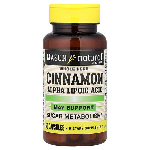 <img alt="Mason Natural, Cinnamon Alpha Lipoic Acid, 60 Capsules" title="Mason Natural, Cinnamon Alpha Lipoic Acid, 60 Capsules,311845165558"