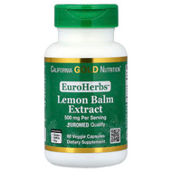 <img alt="California Gold Nutrition, EuroHerbs, Lemon Balm Extract, Euromed Quality, 500 mg, 60 Veggie Capsules" title="California Gold Nutrition, EuroHerbs, Lemon Balm Extract, Euromed Quality, 500 mg, 60 Veggie Capsules,898220011117"