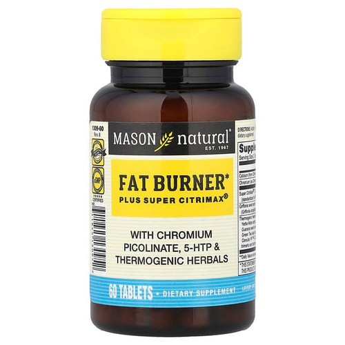 <img alt="Mason Natural, Fat Burner Plus Super Citrimax, 60 Tablets" title="Mason Natural, Fat Burner Plus Super Citrimax, 60 Tablets,311845130952"