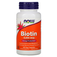 <img alt="Now Foods, Biotin, 5,000 mcg, 60 Veg Capsules" title="Now Foods, Biotin, 5,000 mcg, 60 Veg Capsules,733739004710"