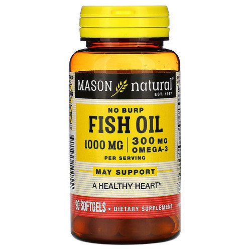 <img alt="Mason Natural, Fish Oil, 1,000 mg, 90 Softgels" title="Mason Natural, Fish Oil, 1,000 mg, 90 Softgels,311845144799"