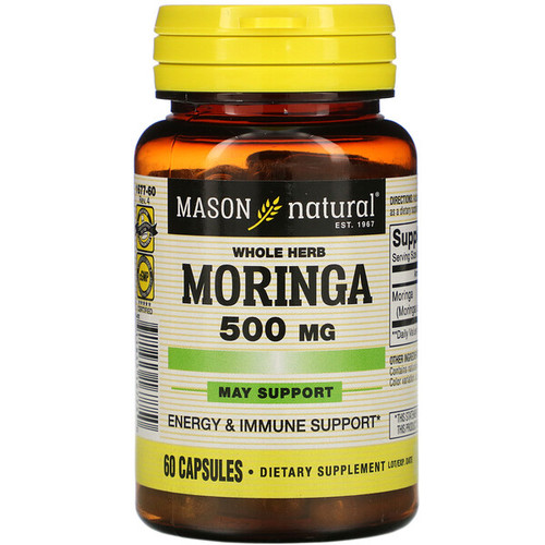 <img alt="Mason Natural, Moringa, 500 mg, 60 Capsules" title="Mason Natural, Moringa, 500 mg, 60 Capsules,311845167750"